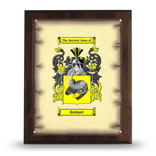 Kremer Coat of Arms Plaque