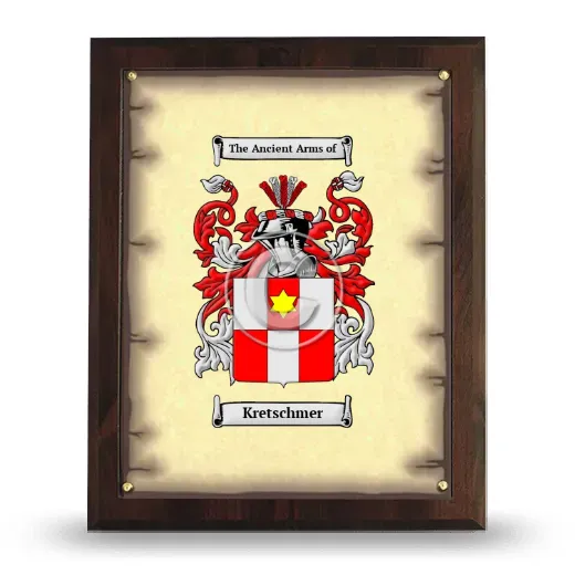 Kretschmer Coat of Arms Plaque
