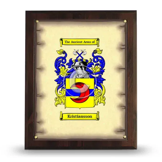 Kristiansson Coat of Arms Plaque