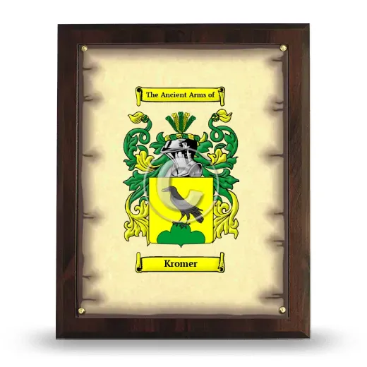 Kromer Coat of Arms Plaque