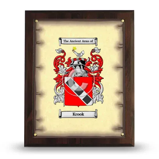 Krook Coat of Arms Plaque
