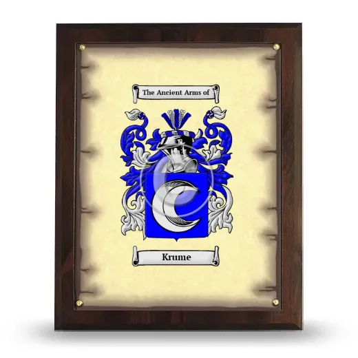 Krume Coat of Arms Plaque