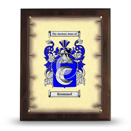 Krummel Coat of Arms Plaque