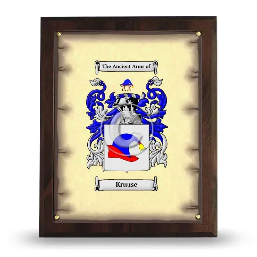 Kruuse Coat of Arms Plaque
