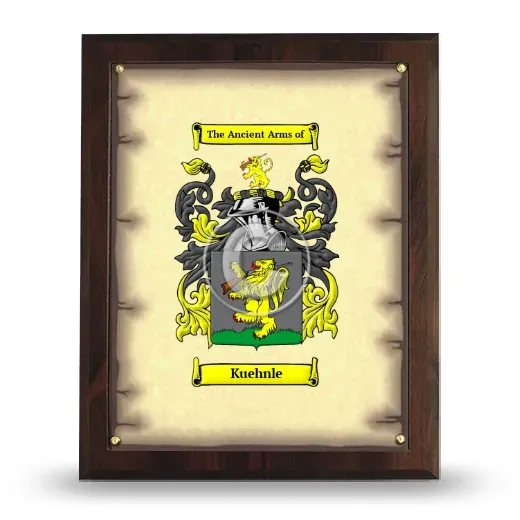 Kuehnle Coat of Arms Plaque