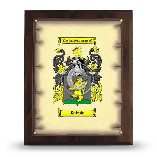 Kuhnle Coat of Arms Plaque