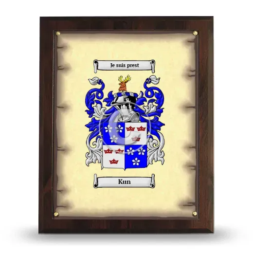 Kun Coat of Arms Plaque