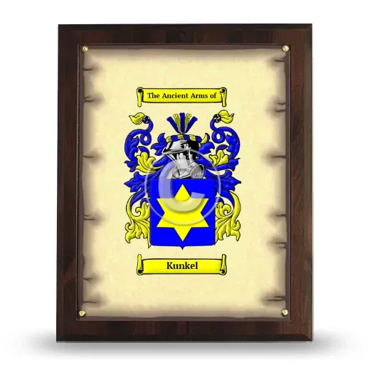 Kunkel Coat of Arms Plaque