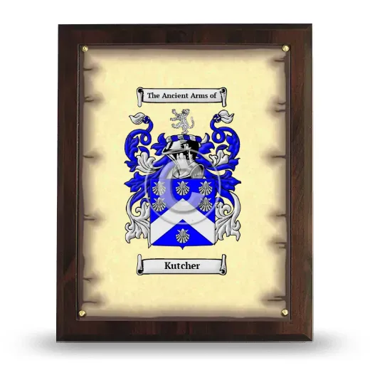 Kutcher Coat of Arms Plaque