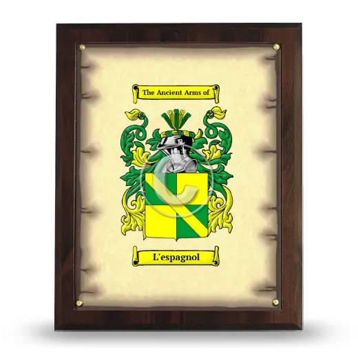 L'espagnol Coat of Arms Plaque
