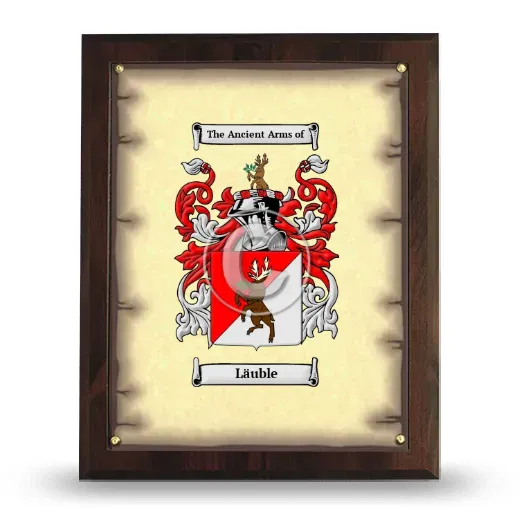 Läuble Coat of Arms Plaque