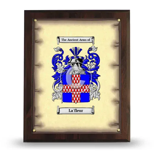 La'fleur Coat of Arms Plaque