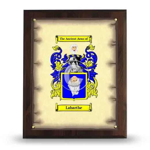 Labarthe Coat of Arms Plaque
