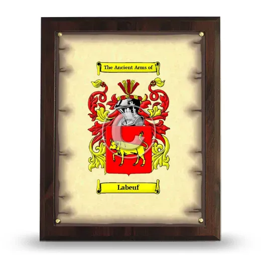 Labeuf Coat of Arms Plaque
