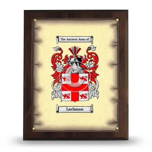 Lachman Coat of Arms Plaque