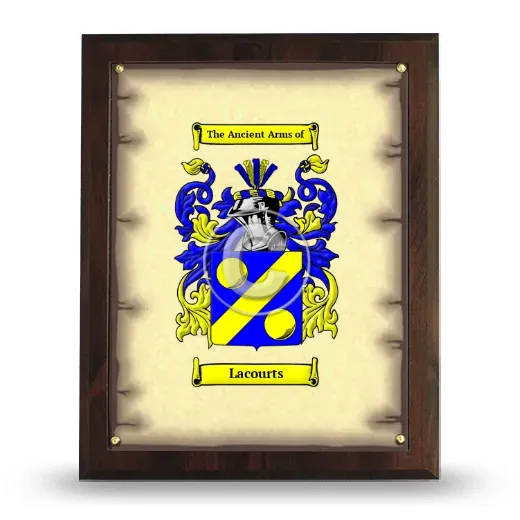 Lacourts Coat of Arms Plaque