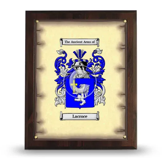 Lacroce Coat of Arms Plaque