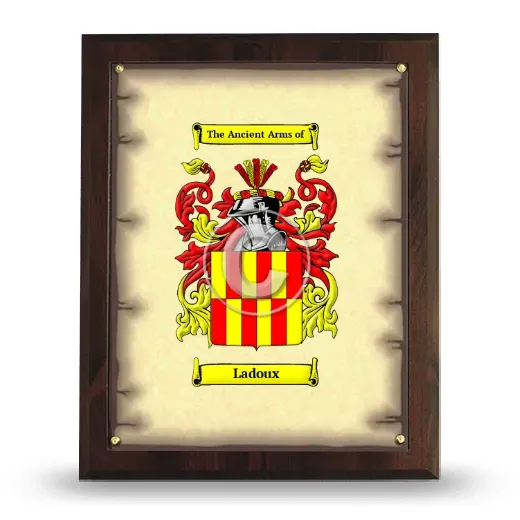 Ladoux Coat of Arms Plaque