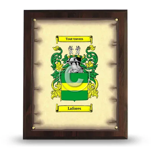Lafores Coat of Arms Plaque