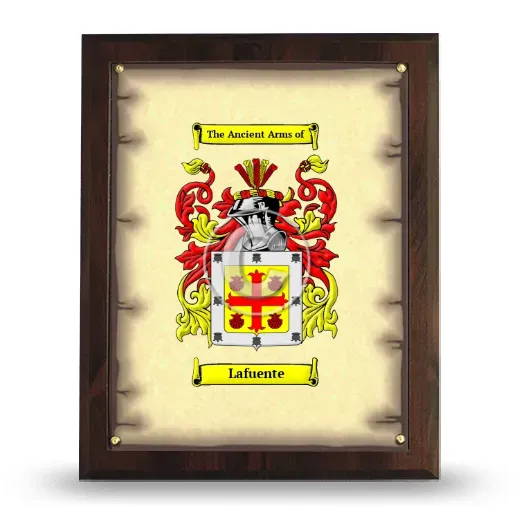 Lafuente Coat of Arms Plaque