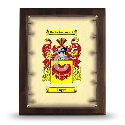 Lager Coat of Arms Plaque