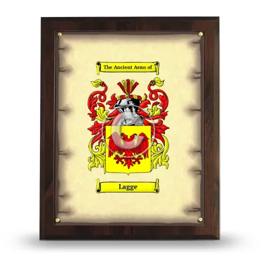 Lagge Coat of Arms Plaque