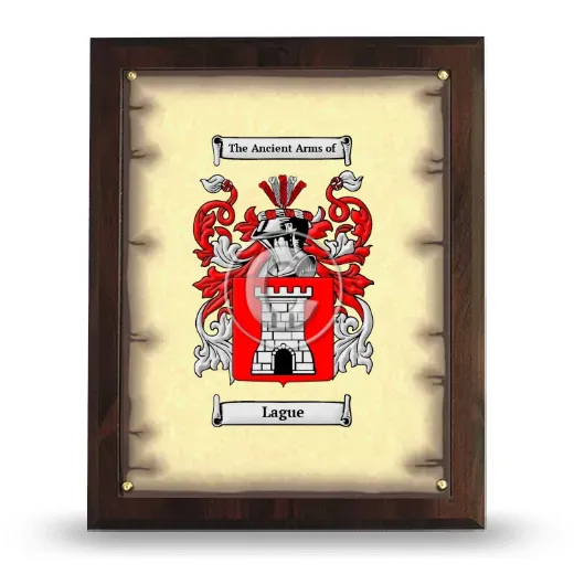 Lague Coat of Arms Plaque