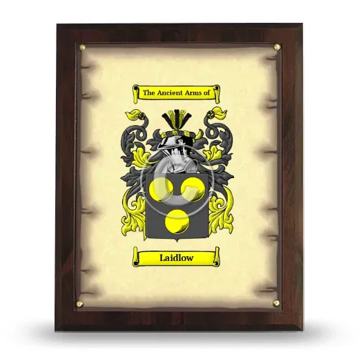 Laidlow Coat of Arms Plaque