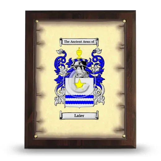 Laier Coat of Arms Plaque