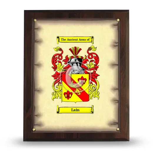 Lain Coat of Arms Plaque