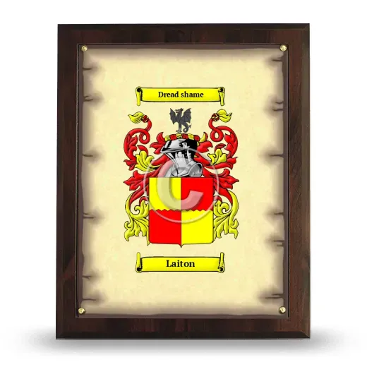 Laiton Coat of Arms Plaque