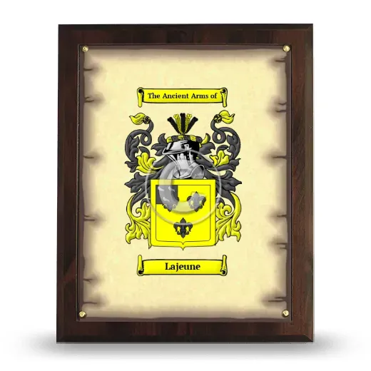 Lajeune Coat of Arms Plaque