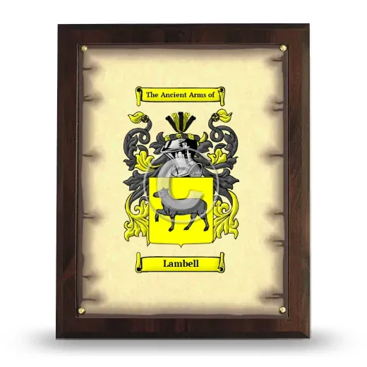 Lambell Coat of Arms Plaque