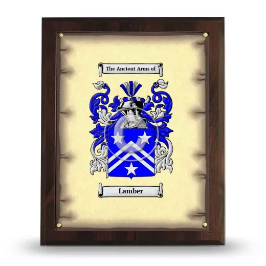 Lamber Coat of Arms Plaque