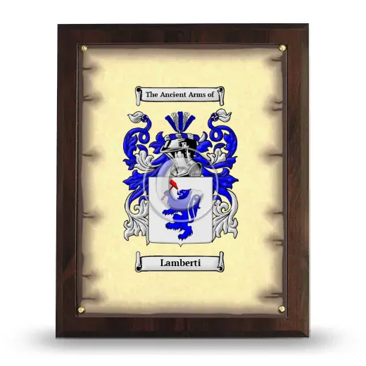 Lamberti Coat of Arms Plaque