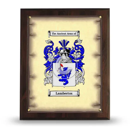Lambertos Coat of Arms Plaque