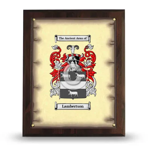 Lambertson Coat of Arms Plaque