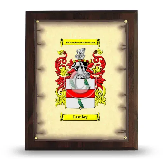 Lamley Coat of Arms Plaque