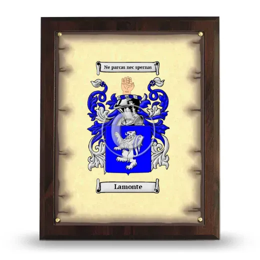 Lamonte Coat of Arms Plaque
