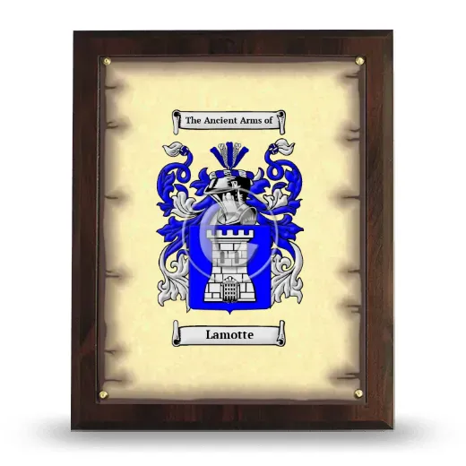 Lamotte Coat of Arms Plaque