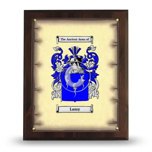 Lamy Coat of Arms Plaque