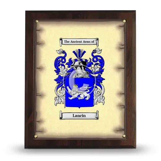 Lancin Coat of Arms Plaque