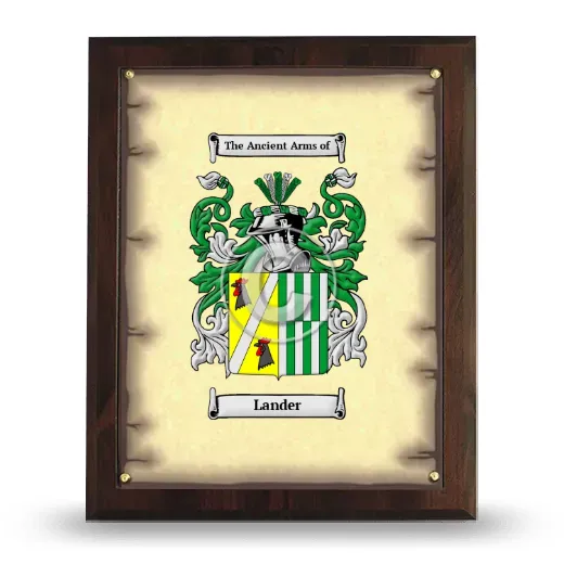 Lander Coat of Arms Plaque