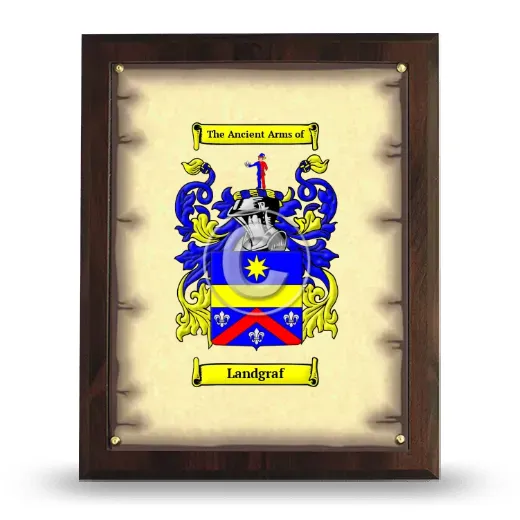 Landgraf Coat of Arms Plaque