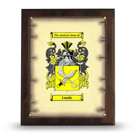 Lando Coat of Arms Plaque