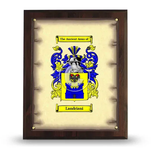 Landriani Coat of Arms Plaque