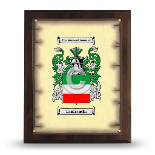 Lanfranchi Coat of Arms Plaque