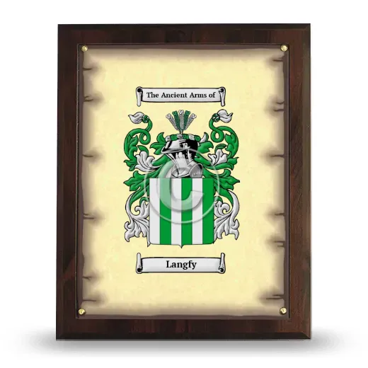 Langfy Coat of Arms Plaque