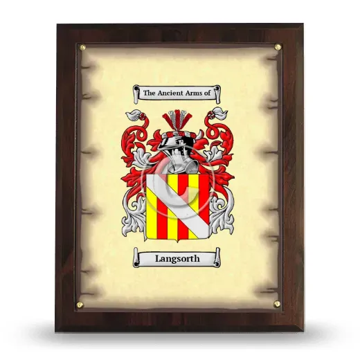 Langsorth Coat of Arms Plaque