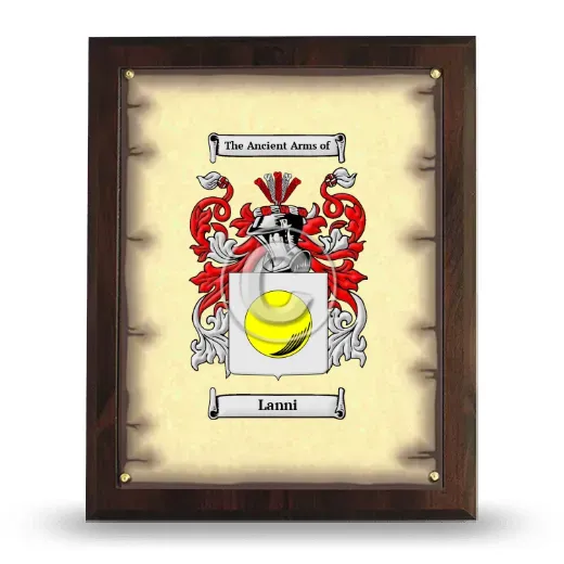 Lanni Coat of Arms Plaque